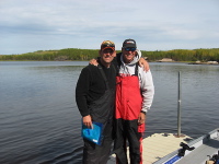 Kris King and Jim Carroll after a great day on the lake