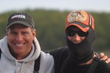 Carroll and King on a chilly morning