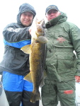 Ryan with a lunker walleye.